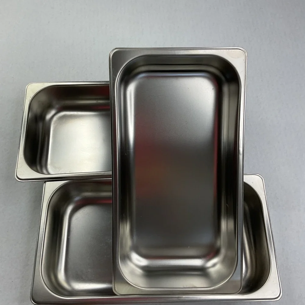 Stainless Steel Steam Table Pans 1/3 Size 2.5 Inch Deep Food Prep Trays